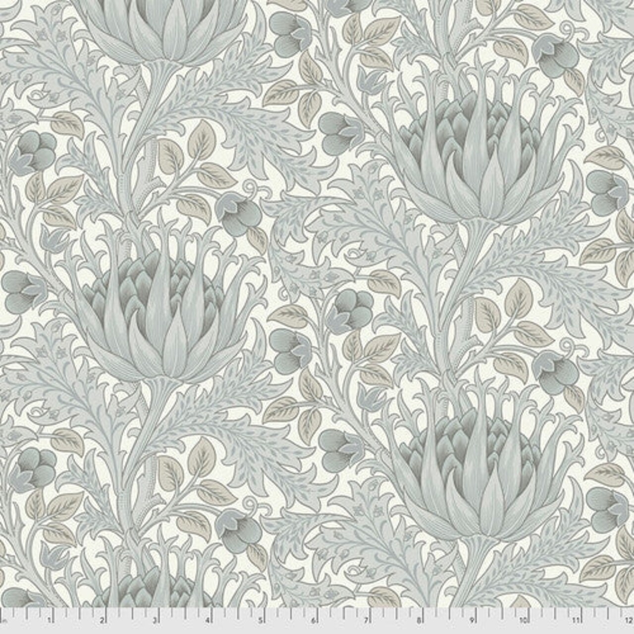 Fabric FreeSpirit Morris & Co. Dove Artichoke by the Quarter Yard PWWM061.DOVE
